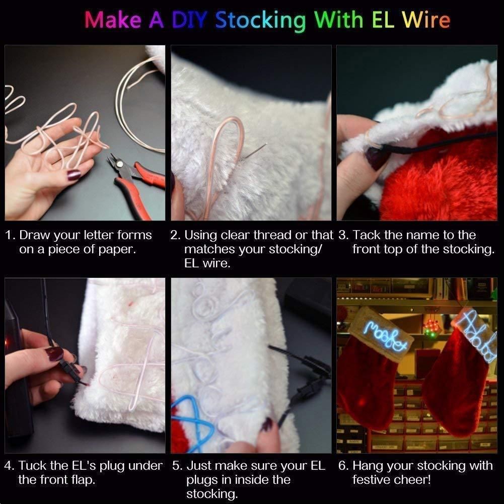 Automaze El Wire, 5M Neon Lights 5V with Fuse Protection for Car Interior Decoration ( Ice Blue )